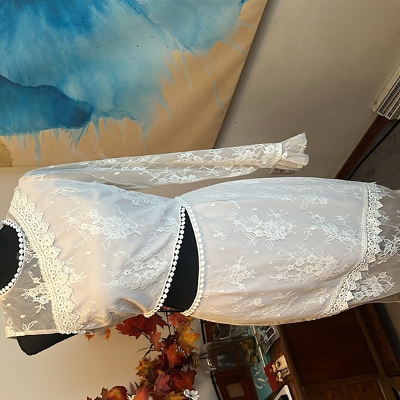 NBD Karina Cream Lace *Revolve*
Floral Cut Out One Sleeve
Cocktail Dress size M - Picture 11 of 11